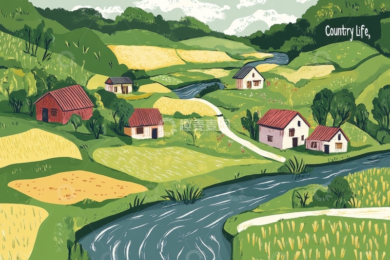 高清大图下载【趣麦麦图】乡村田园风光