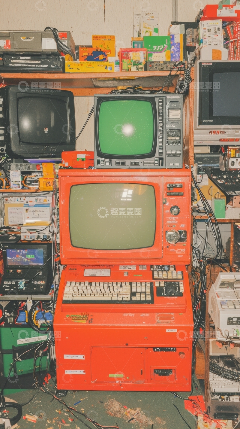 高清大图下载【趣麦麦图】复古电子设备陈列室