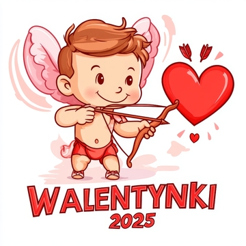 2025年情人节卡通丘比特射箭