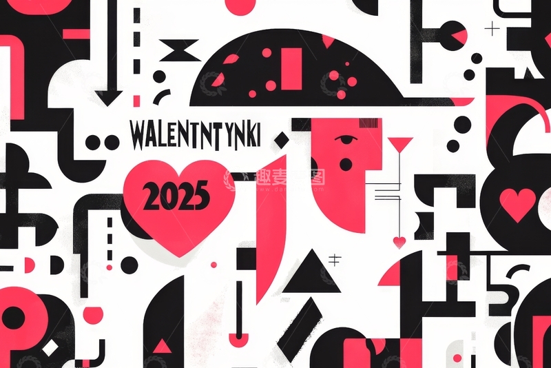 2025情人节抽象艺术设计