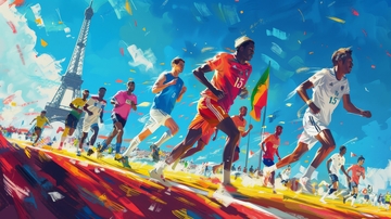 巴黎街头的马拉松赛