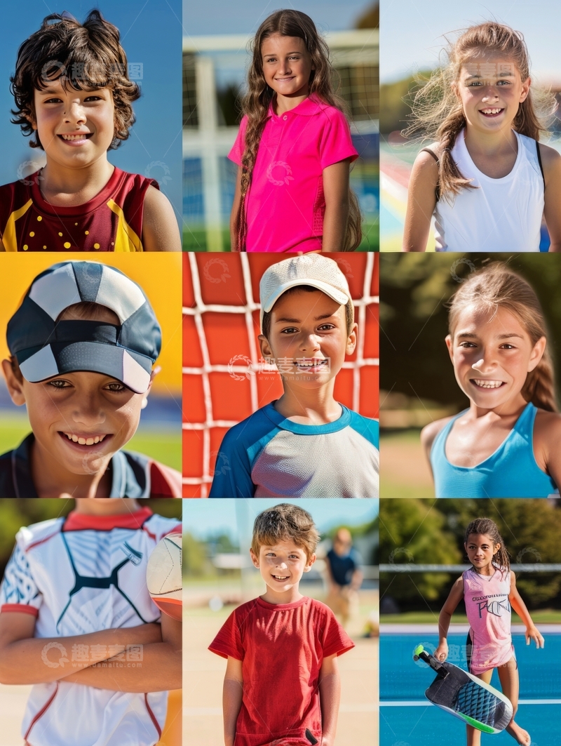 高清大图下载【趣麦麦图】儿童运动风采展示