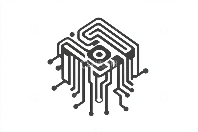 高清大图下载【趣麦麦图】电路板设计的抽象艺术图案