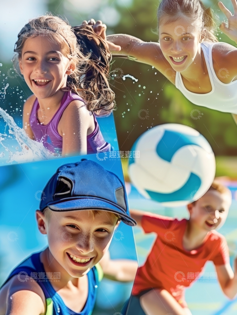 高清大图下载【趣麦麦图】孩子们在户外玩耍的快乐瞬间