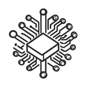 集成电路芯片与电路连接图示