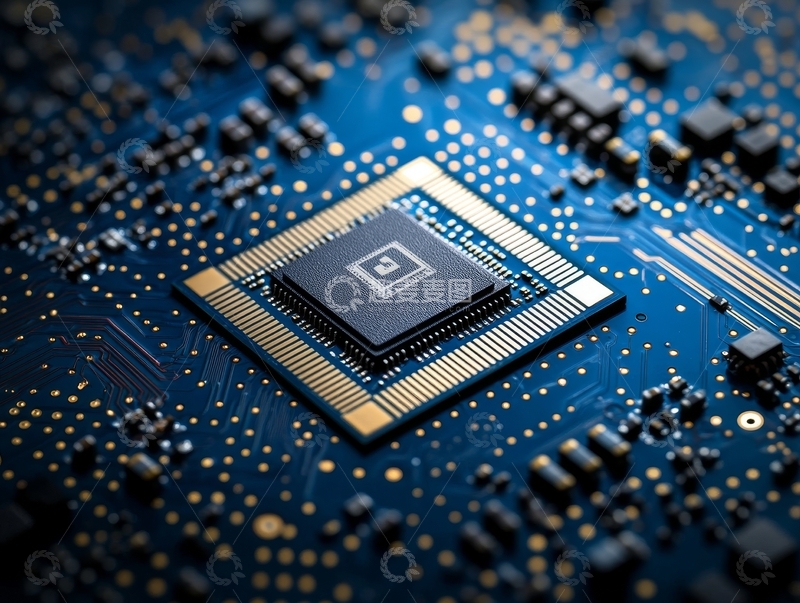 高清大图下载【趣麦麦图】电路板上的微处理器特写