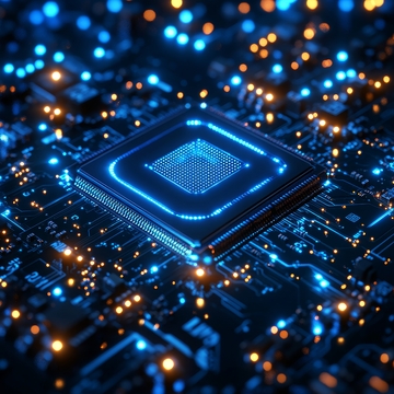 发光电路板上的中央处理器