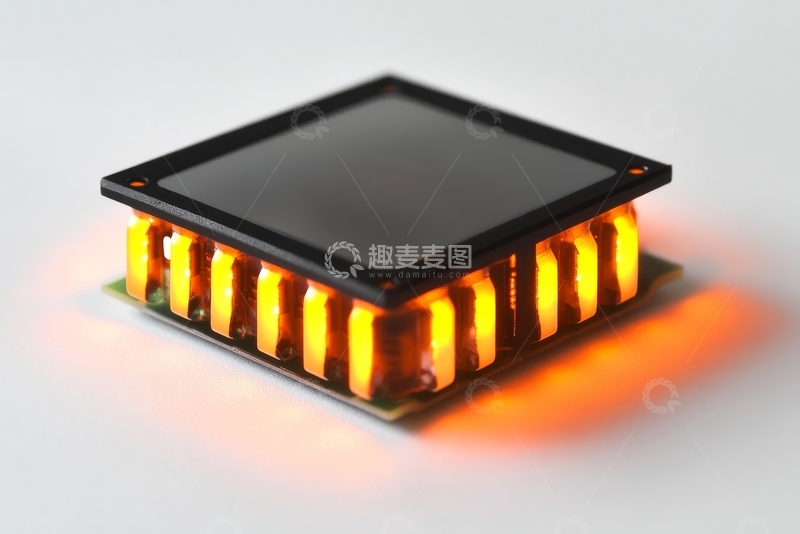 高清大图下载【趣麦麦图】发光电子模块的特写展示