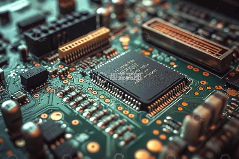高清大图下载【趣麦麦图】电路板上的微处理器特写