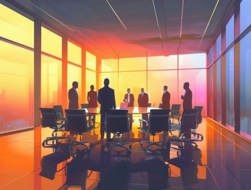 会议室内的商务会议