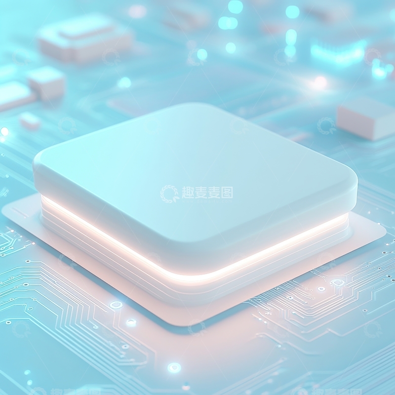 高清大图下载【趣麦麦图】未来科技芯片上的发光模块