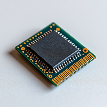 绿色电路板上的集成电路芯片