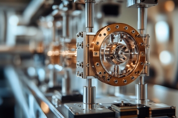 精密机械装置的特写镜头
