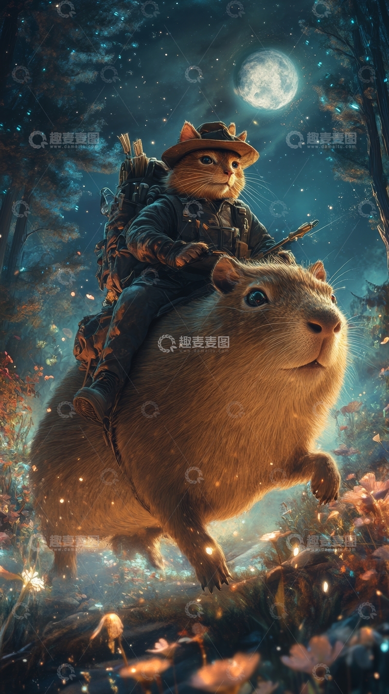 高清大图下载【趣麦麦图】森林中的奇幻冒险