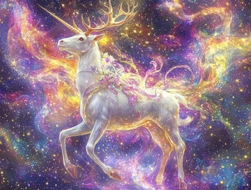 星空中的神话鹿