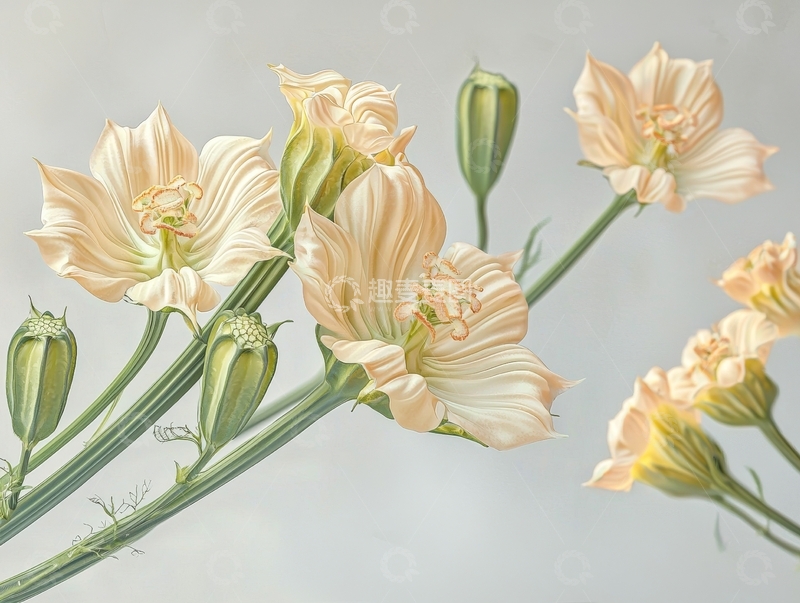 高清大图下载【趣麦麦图】淡雅花卉静物图