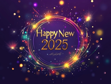 2025新年祝福彩光背景