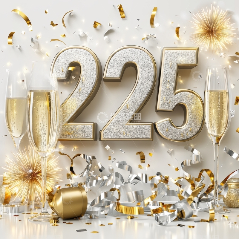 高清大图下载【趣麦麦图】庆祝225周年，香槟与礼花