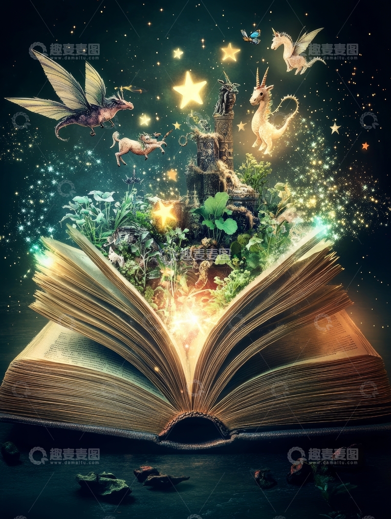 高清大图下载【趣麦麦图】魔法书中的奇幻世界