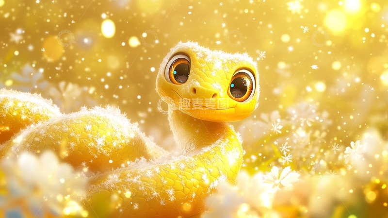 高清大图下载【趣麦麦图】金色光芒中的可爱小蜥蜴