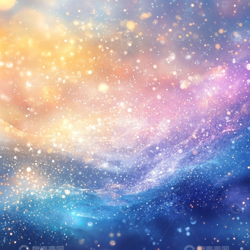 高清大图下载【趣麦麦图】梦幻星空与色彩斑斓的宇宙