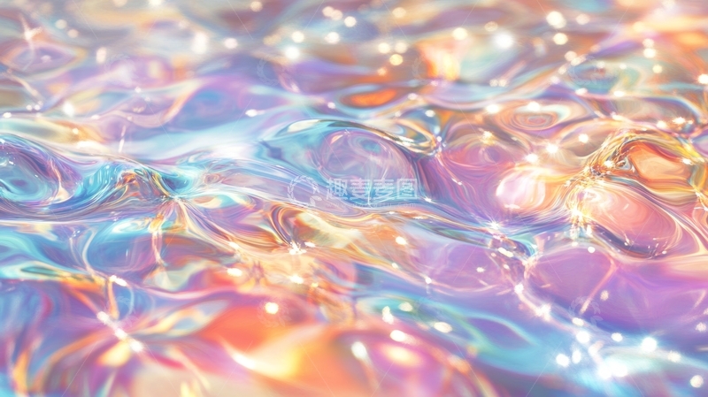 高清大图下载【趣麦麦图】色彩斑斓的液体表面