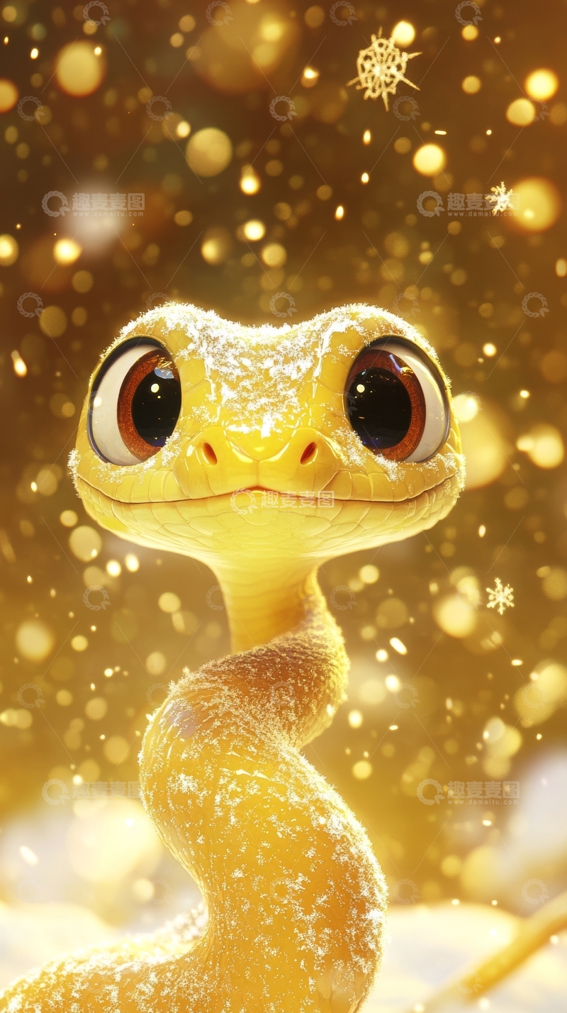 高清大图下载【趣麦麦图】金色蜥蜴在闪烁光斑中