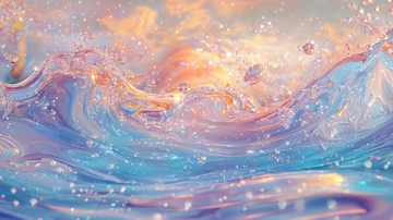 色彩斑斓的液体流动瞬间