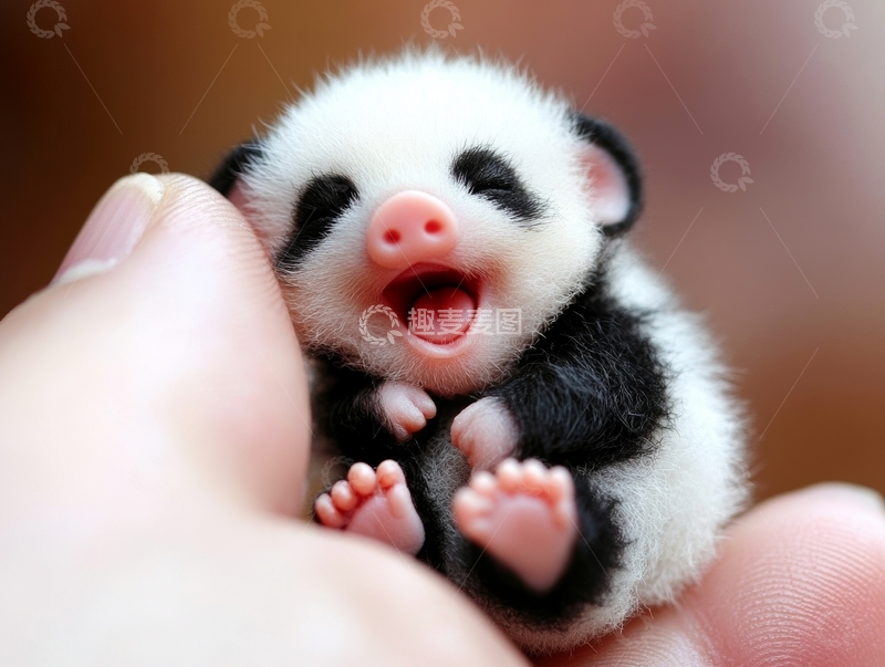 高清大图下载【趣麦麦图】手捧可爱黑白小猪仔