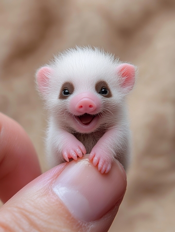 手指上的微笑小猪仔