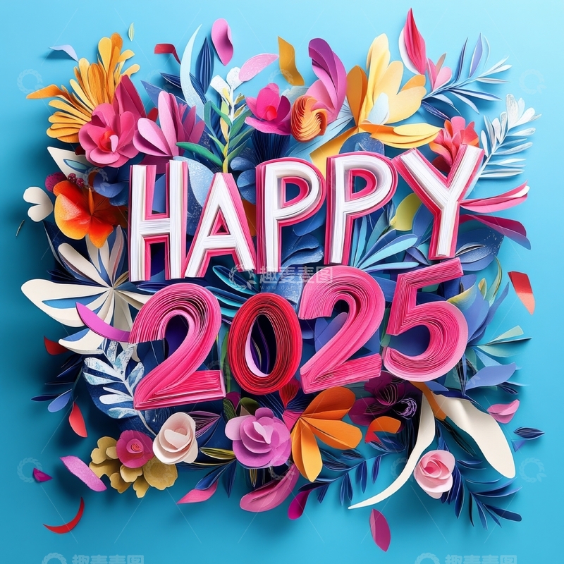 2025新年祝福花卉艺术设计