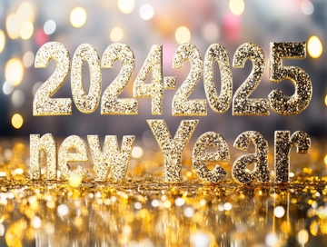 2024-2025新年金色闪耀文字