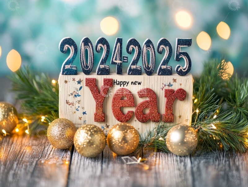 2024-2025新年装饰与金色球