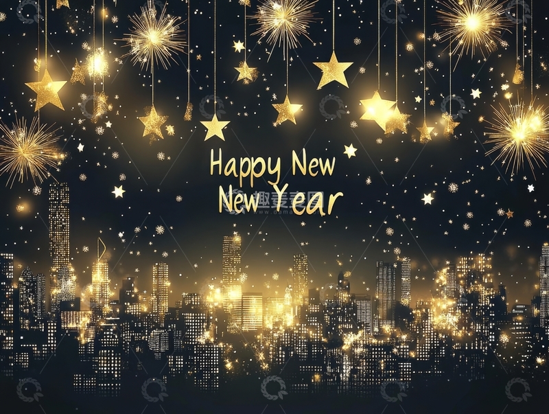 高清大图下载【趣麦麦图】新年夜景庆祝