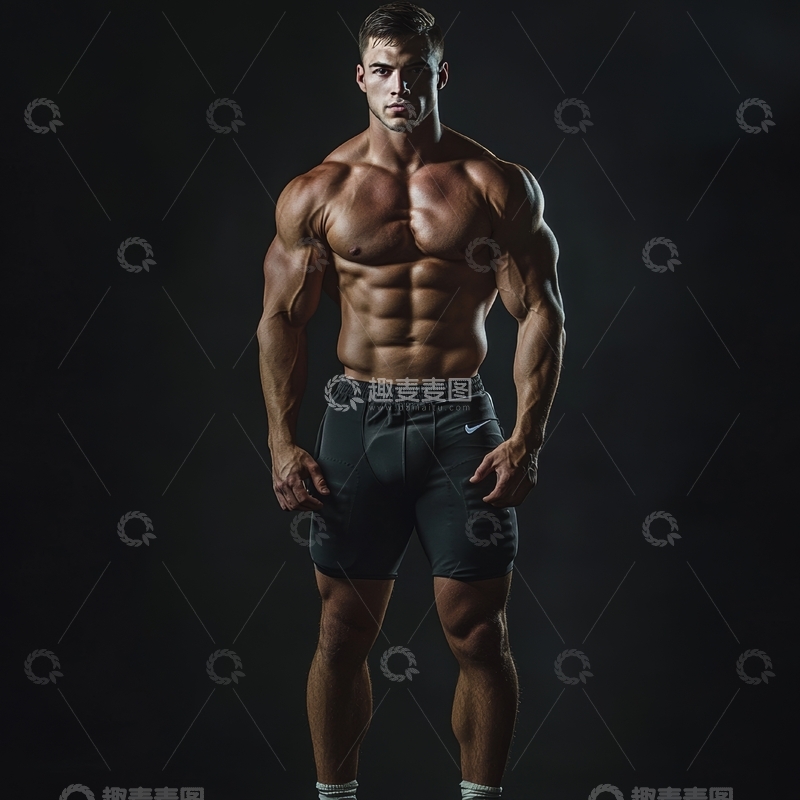 高清大图下载【趣麦麦图】健美男子展示肌肉