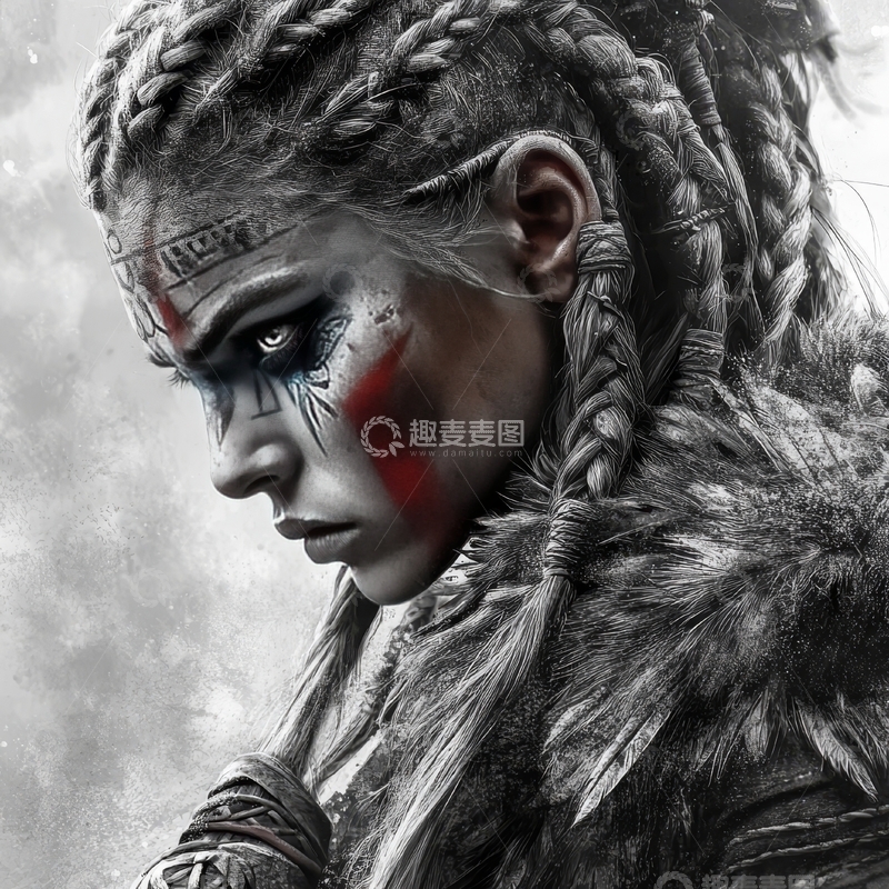 高清大图下载【趣麦麦图】身穿毛皮服饰的女子