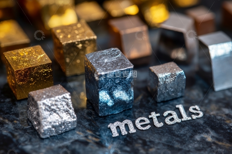 高清大图下载【趣麦麦图】金属立方体与文字展示