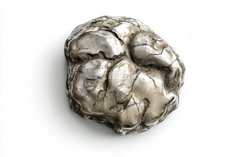 高清大图下载【趣麦麦图】银色金属质感的不规则物体