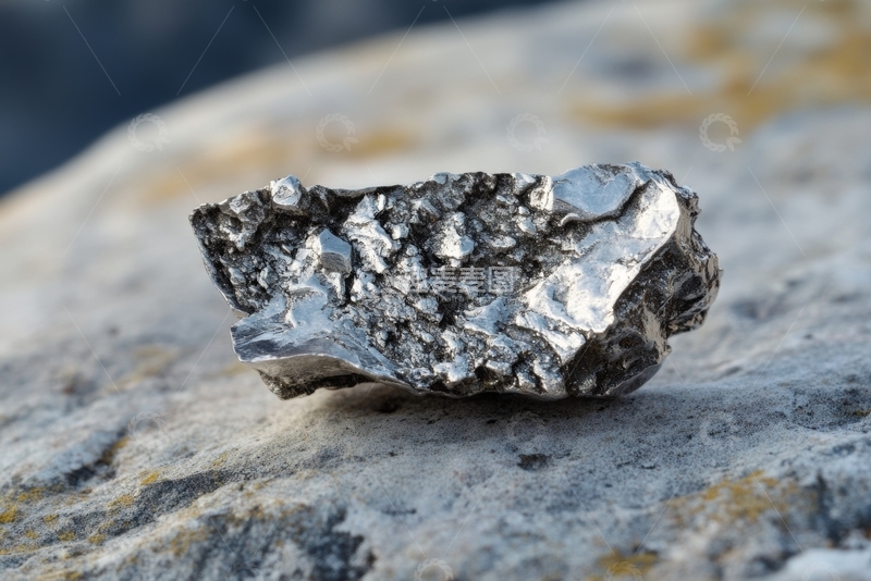 高清大图下载【趣麦麦图】岩石上的金属矿石特写