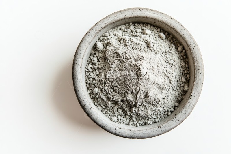 高清大图下载【趣麦麦图】灰色粉末置于陶瓷碗中