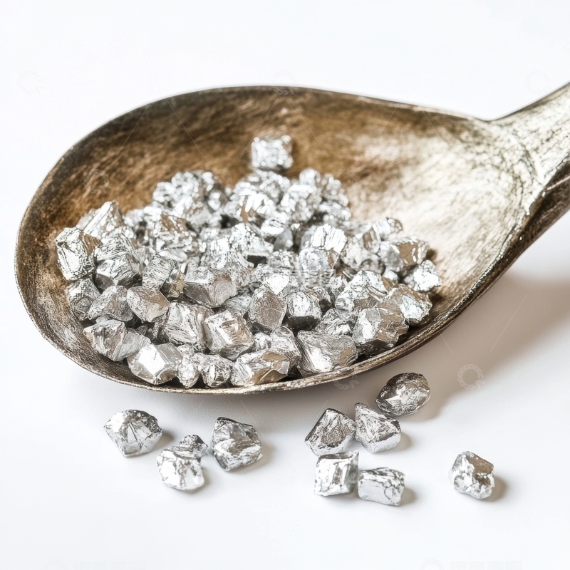 高清大图下载【趣麦麦图】金属颗粒置于古铜色勺中