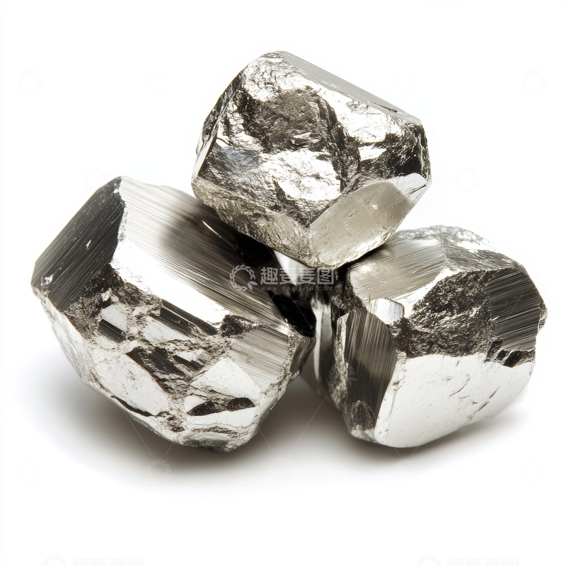 高清大图下载【趣麦麦图】三块闪亮的金属晶体