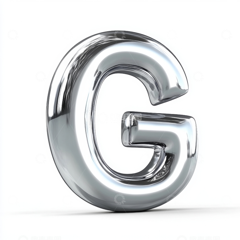 高清大图下载【趣麦麦图】金属质感的字母g