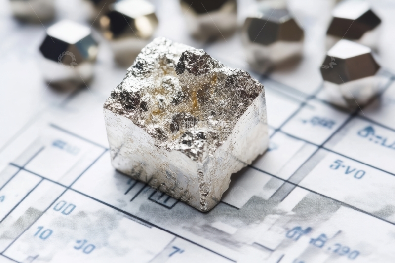 高清大图下载【趣麦麦图】矿物晶体特写，置于测量背景之上