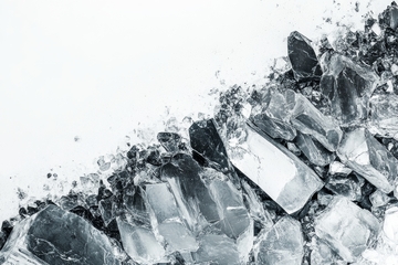 破碎冰块的特写