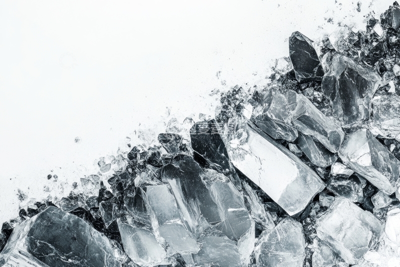 高清大图下载【趣麦麦图】破碎冰块的特写