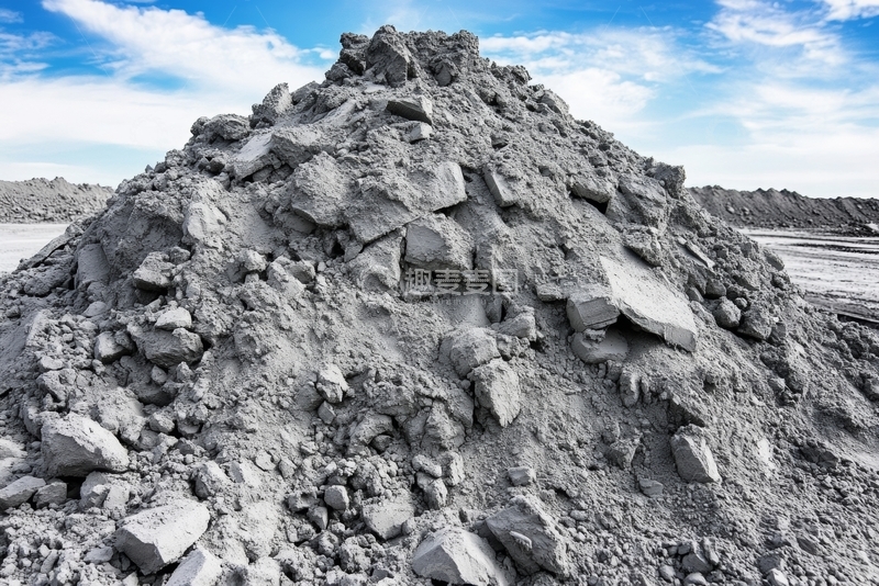 高清大图下载【趣麦麦图】堆积的灰色碎石堆