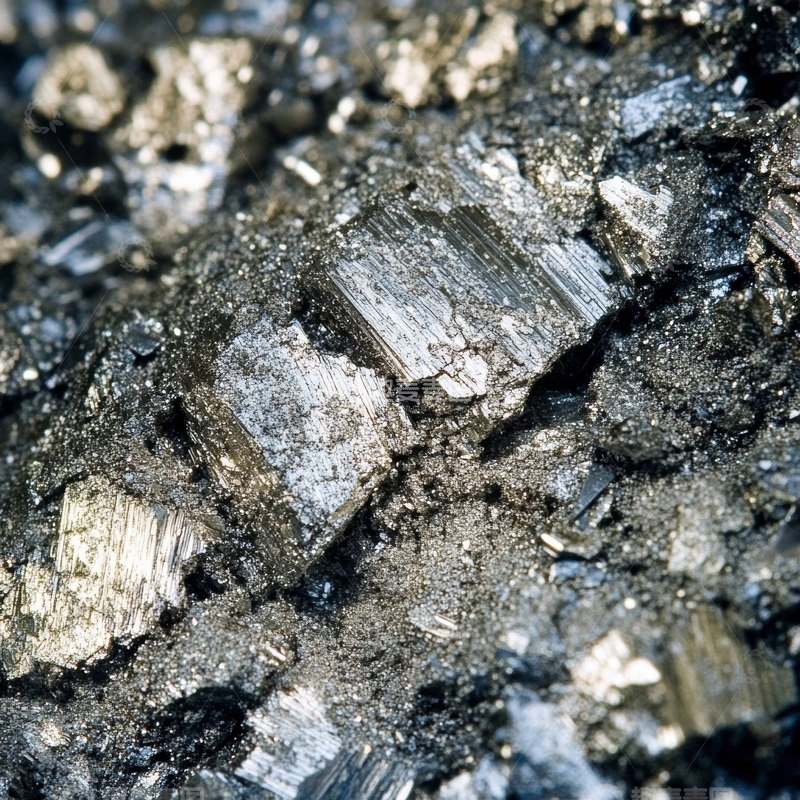 高清大图下载【趣麦麦图】闪亮矿物晶体的特写