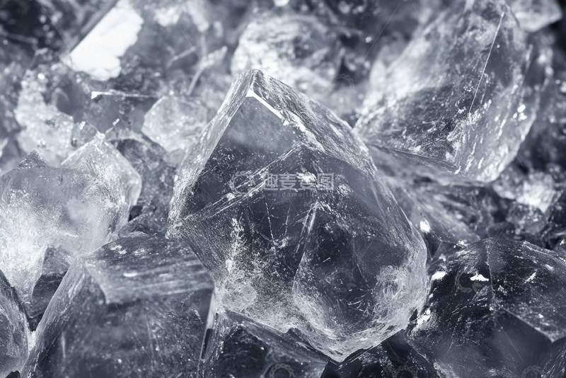 高清大图下载【趣麦麦图】透明冰块的特写纹理