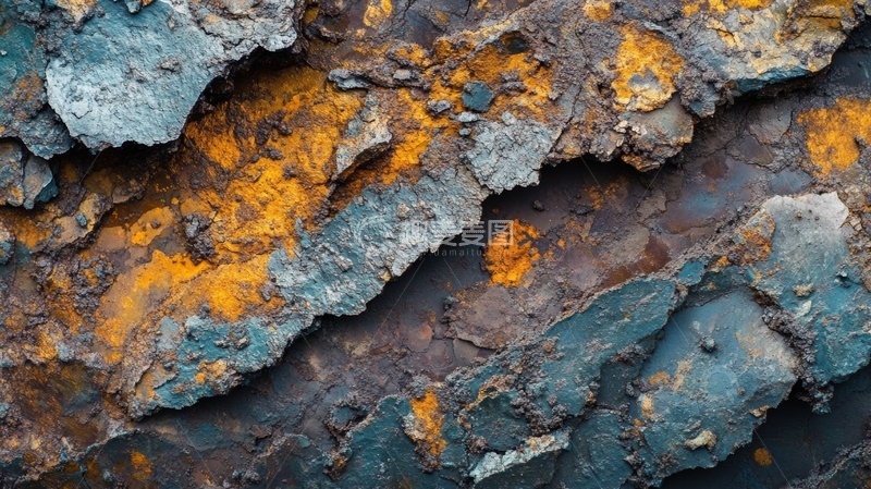 高清大图下载【趣麦麦图】锈蚀金属表面的纹理细节
